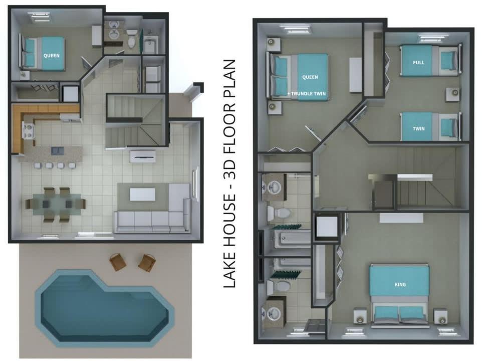 4Br Townhome With Lake View - Bl481 基西米 外观 照片